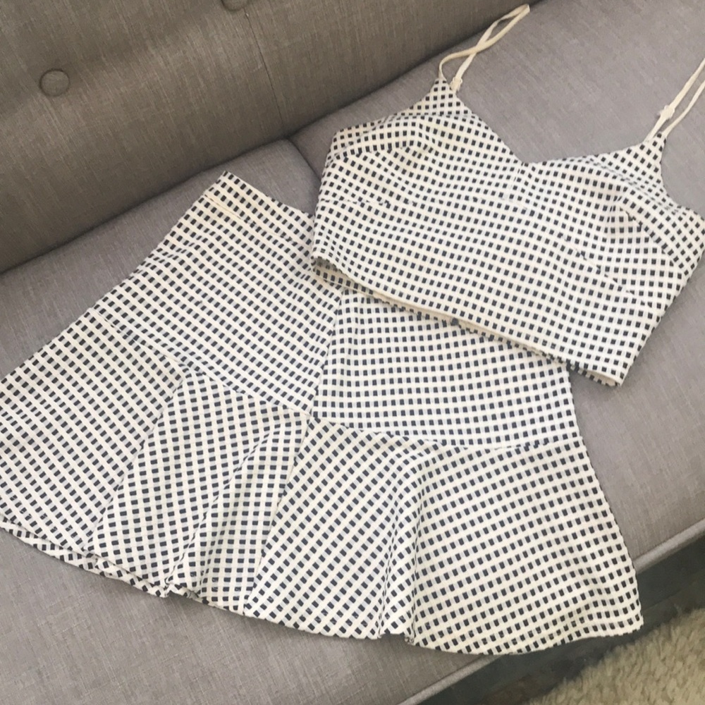 Lush Matching Set Skirt and Cropped Top Fits S/M